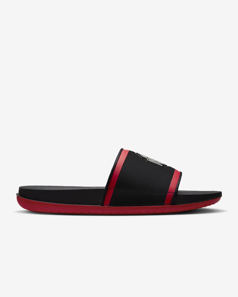 Nike Offcourt (Ohio State) Slide - Black/University Red/Pewter Grey