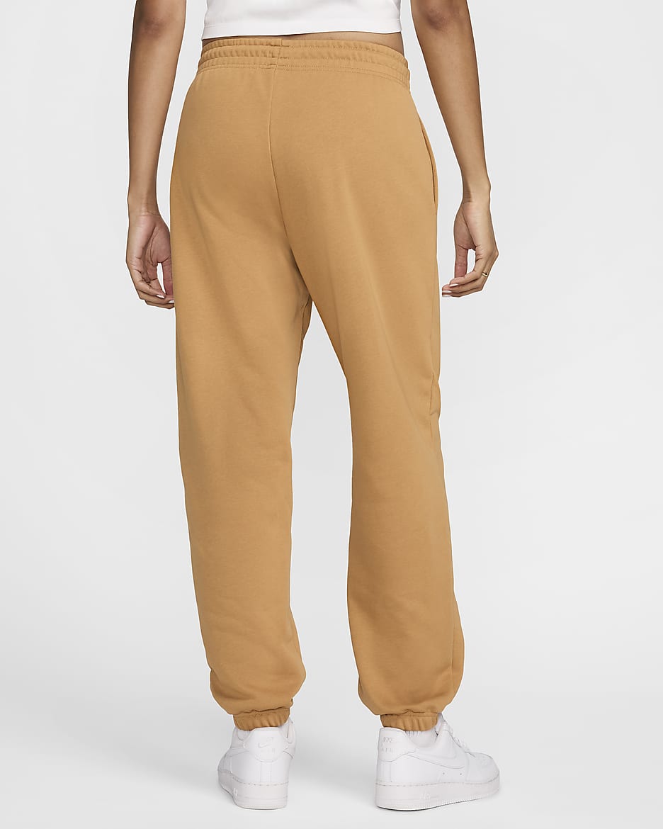 Nike Sportswear Phoenix Fleece Women's High-Waisted Oversized French Terry Tracksuit Bottoms - Flax/Sail