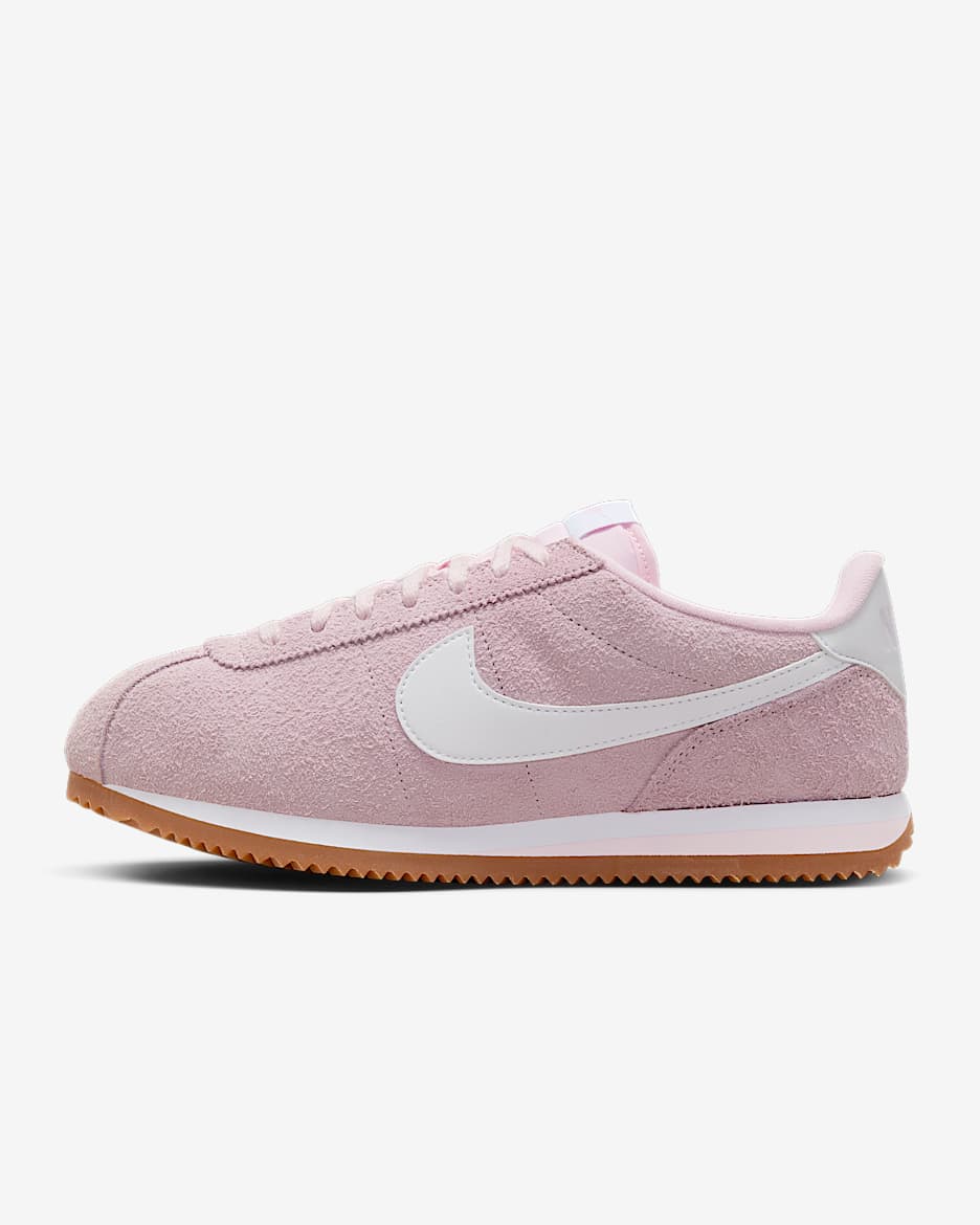 Tenis para mujer Nike Cortez Vintage Suede - Espuma rosa/Marrón medio goma/Blanco