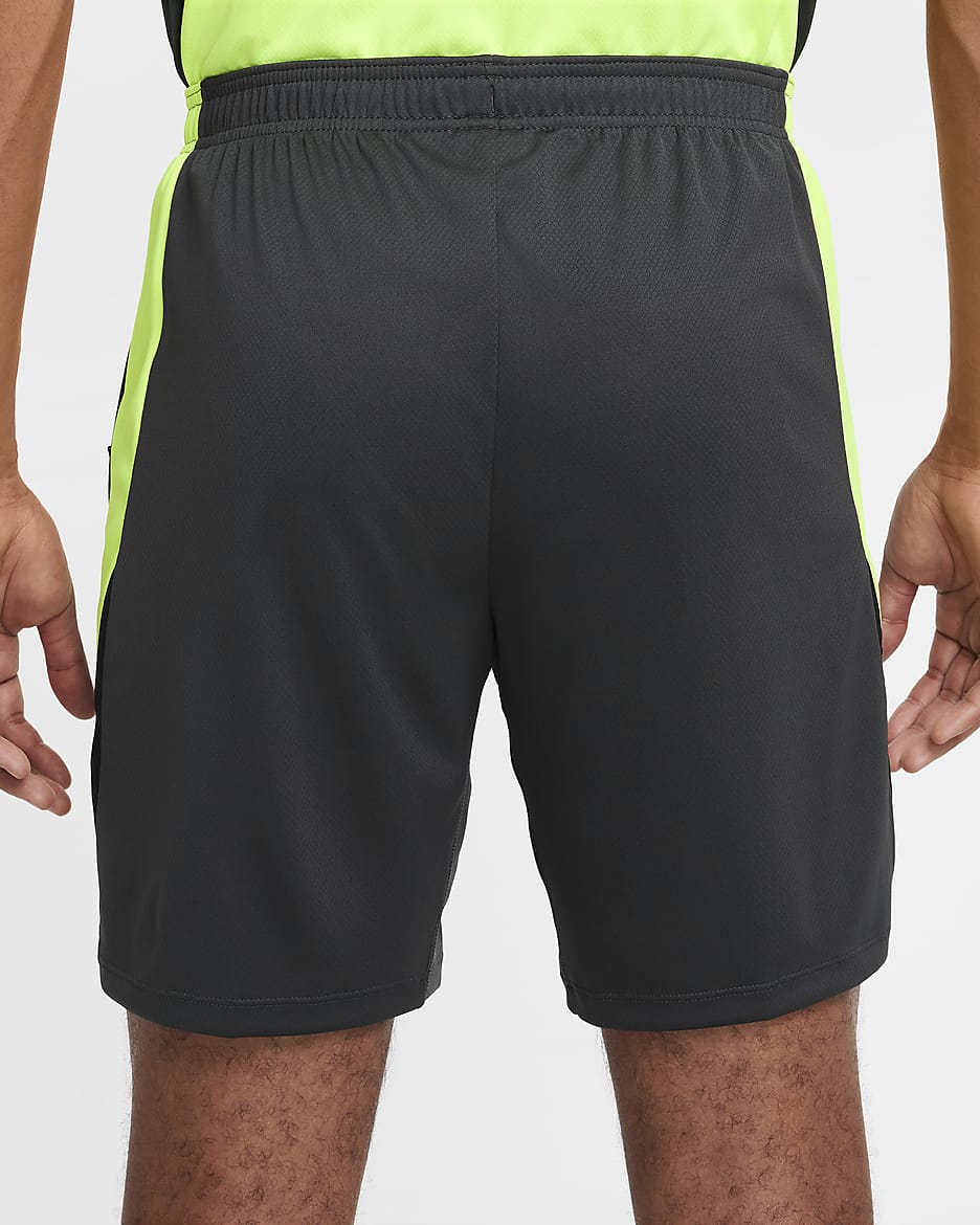 Nike Strike Dri-FIT-fodboldshorts til mænd - Anthracite/Volt/sort/Volt