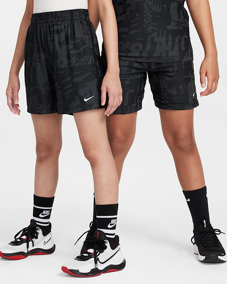 Nike Multi Older Kids' (Boys') Dri-FIT Shorts - Black/Black/White