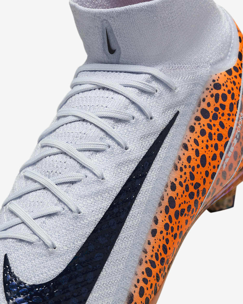 Chaussure de foot montante à crampons FG Nike Mercurial Superfly 10 Elite « Electric » - Multicolore/Multicolore