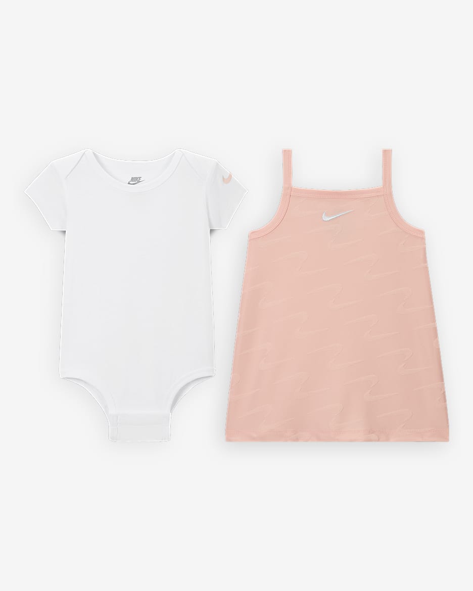 Conjunto de 2 piezas para bebé Nike Swoosh Motion - Rosa eco