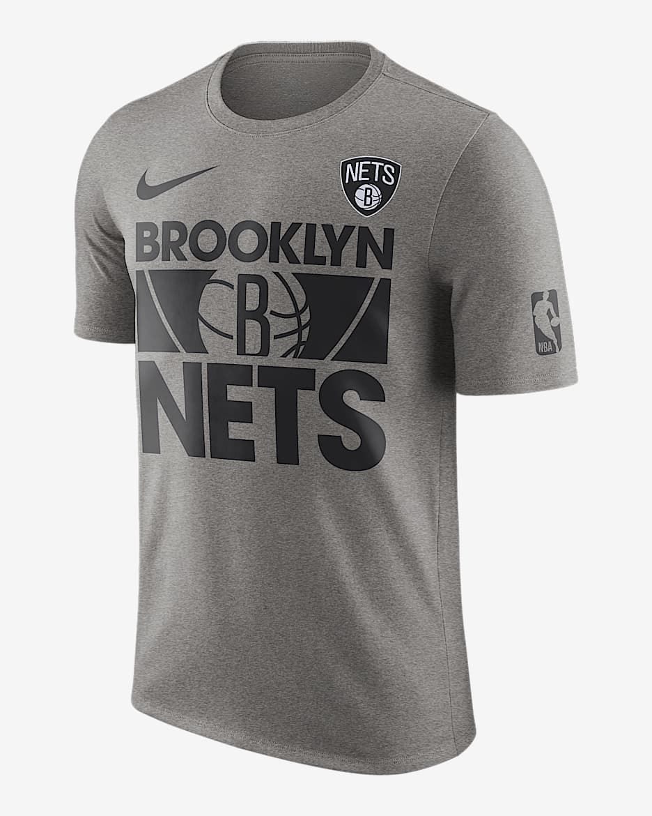 Brooklyn Nets Courtside Nike NBA-herenshirt - Dark Grey Heather