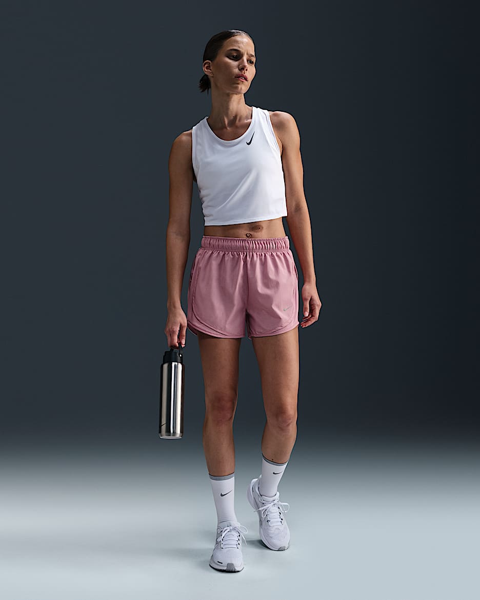 Nike Tempo Women's Dri-FIT Mid-Rise Brief-Lined Running Shorts - Elemental Pink/Heather/Elemental Pink