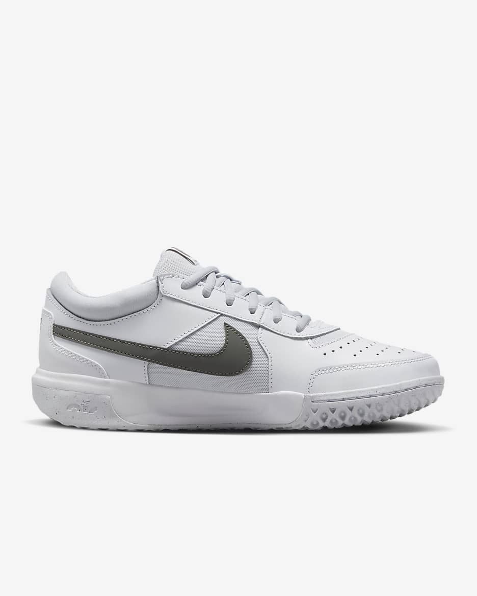 NikeCourt Air Zoom Lite 3 Women's Tennis Shoes - White/Football Grey/Flat Pewter