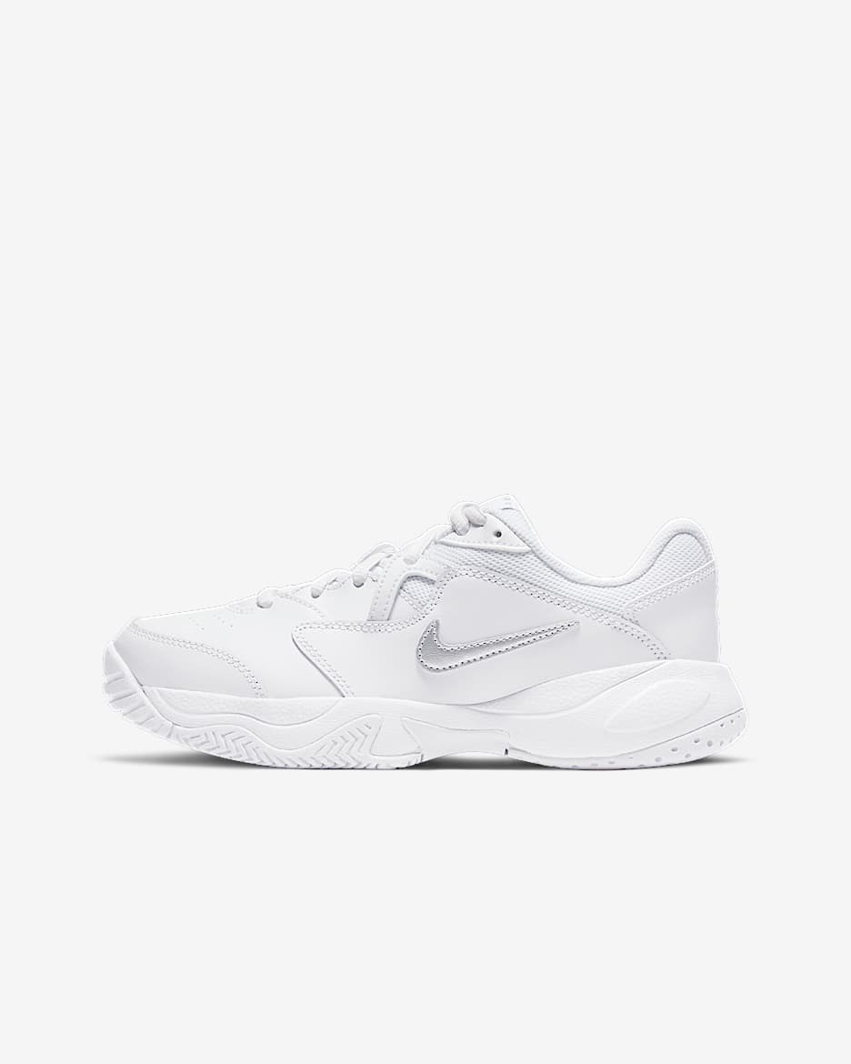 Scarpa da tennis NikeCourt Jr. Lite 2 - Ragazzi - Bianco/Argento metallizzato