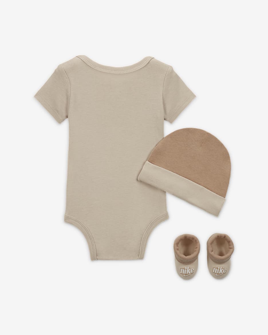 Nike 3-Piece Bodysuit Box Set Baby Bodysuit Set - Sanddrift