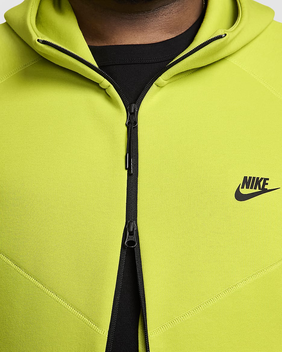 Nike Sportswear Tech Fleece Windrunner Men's Full-Zip Hoodie - Bright Cactus/Black