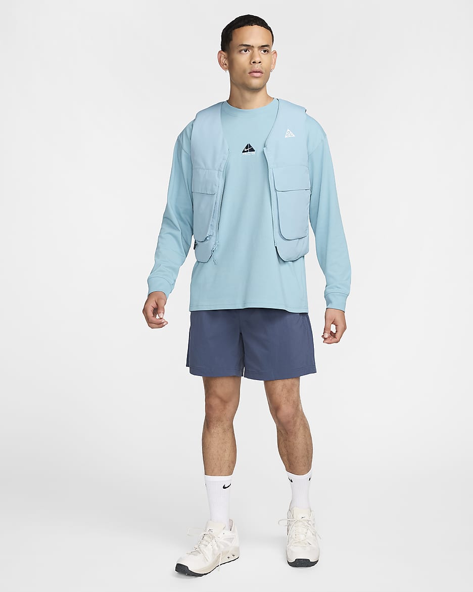 Tee-shirt à manches longues Nike ACG « Lungs » pour homme - Denim Turquoise