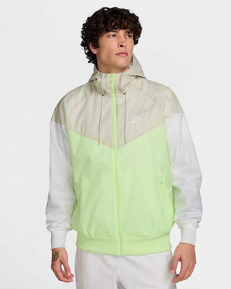 Chamarra con gorro para hombre Nike Sportswear Windrunner - Voltio ligero/Hueso claro/Blanco/Blanco