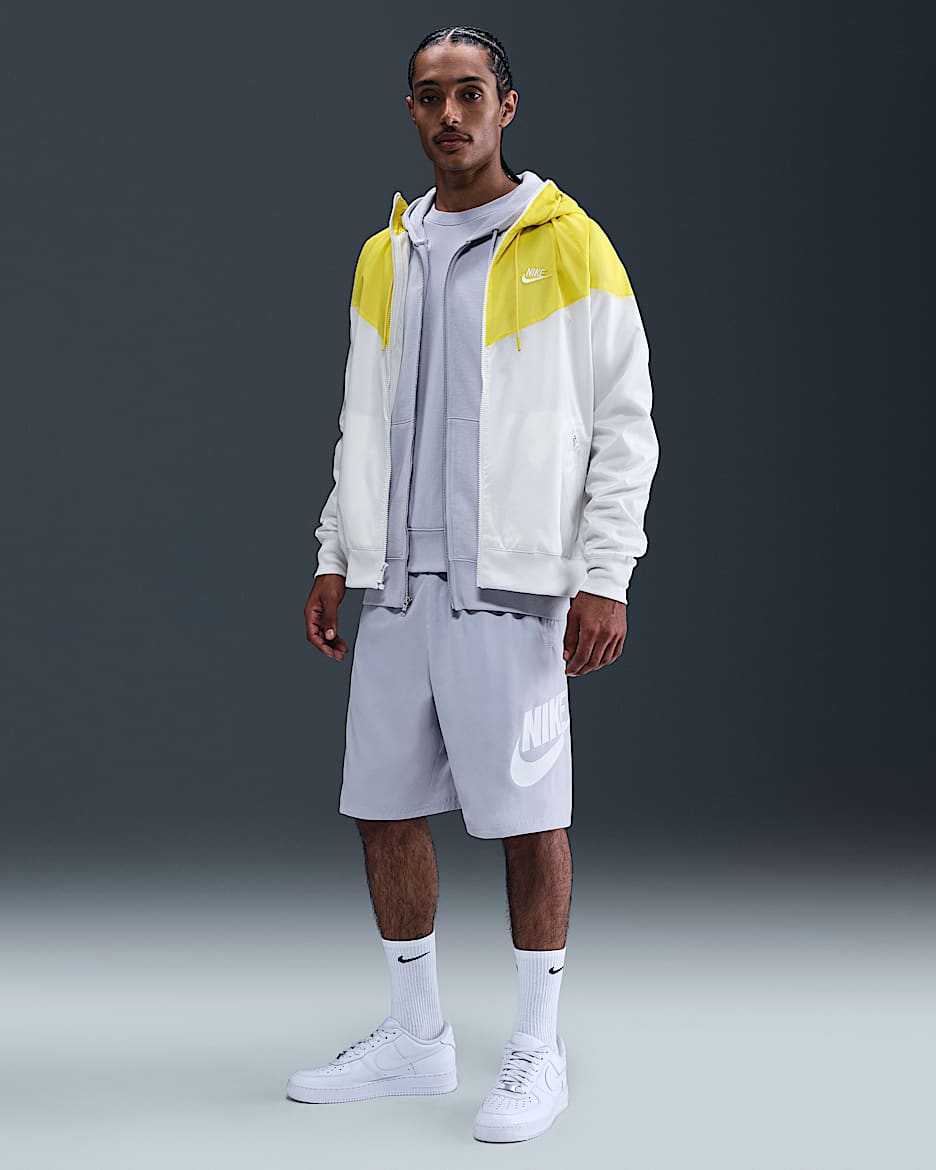 Shorts de tejido Woven para hombre Nike Club - Fantasma/Blanco