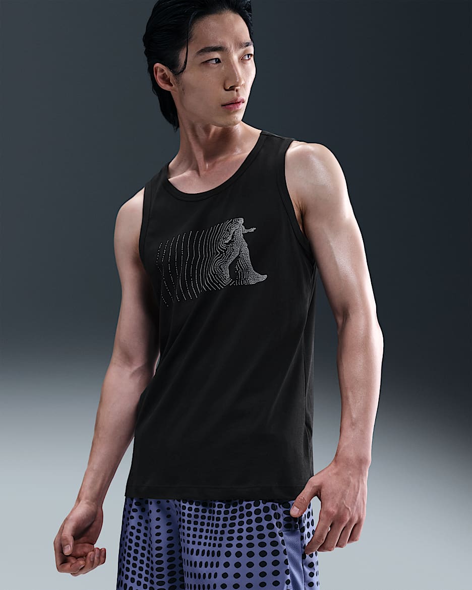 ナイキ メンズ Dri-FIT ランニングタンクトップ - ブラック