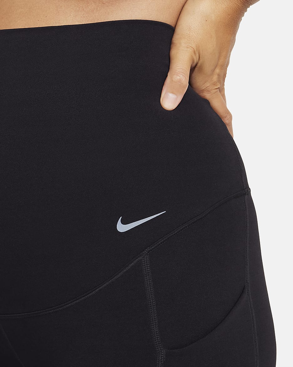 Nike Zenvy (M) Women's Gentle-Support High-Waisted 20cm (approx.) Biker Shorts (Maternity) - Black