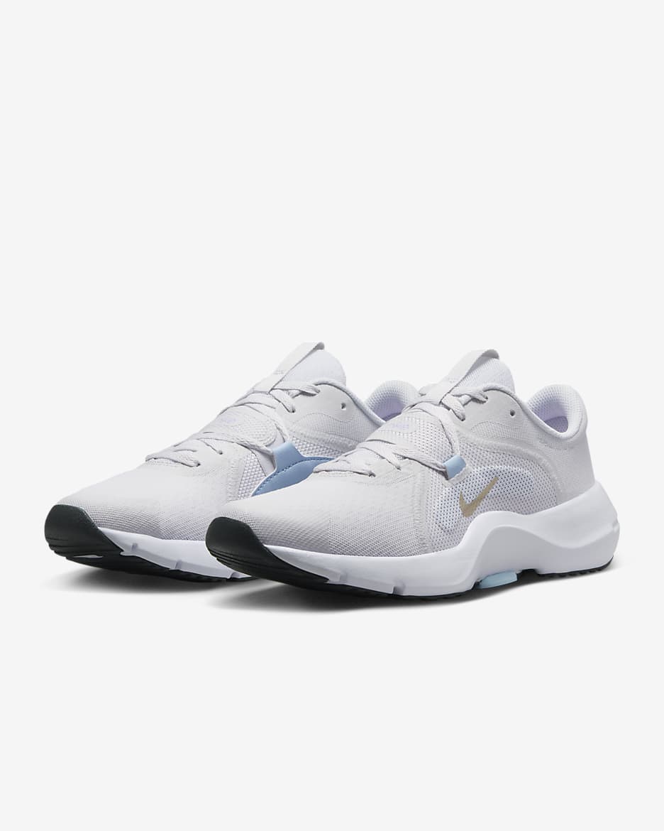 Nike In-Season TR 13 Women's Workout Shoes - Platinum Tint/Light Armoury Blue/Lilac Bloom/Metallic Gold Grain