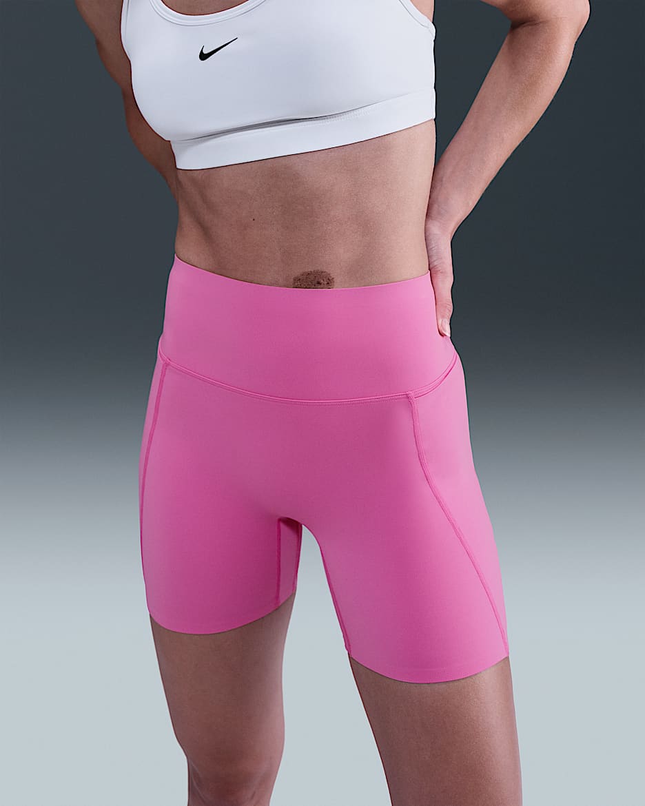 Nike Universa Women's Medium-Support High-Waisted 5" Biker Shorts with Pockets