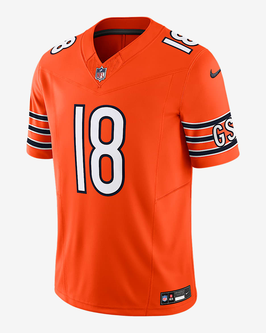 Caleb Williams Chicago Bears Men's Nike Dri-FIT NFL Limited Jersey - Orange