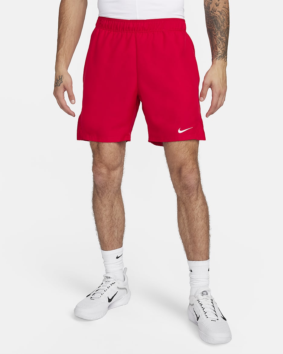 NikeCourt Victory Men's Dri-FIT 18cm (approx.) Tennis Shorts - University Red/White