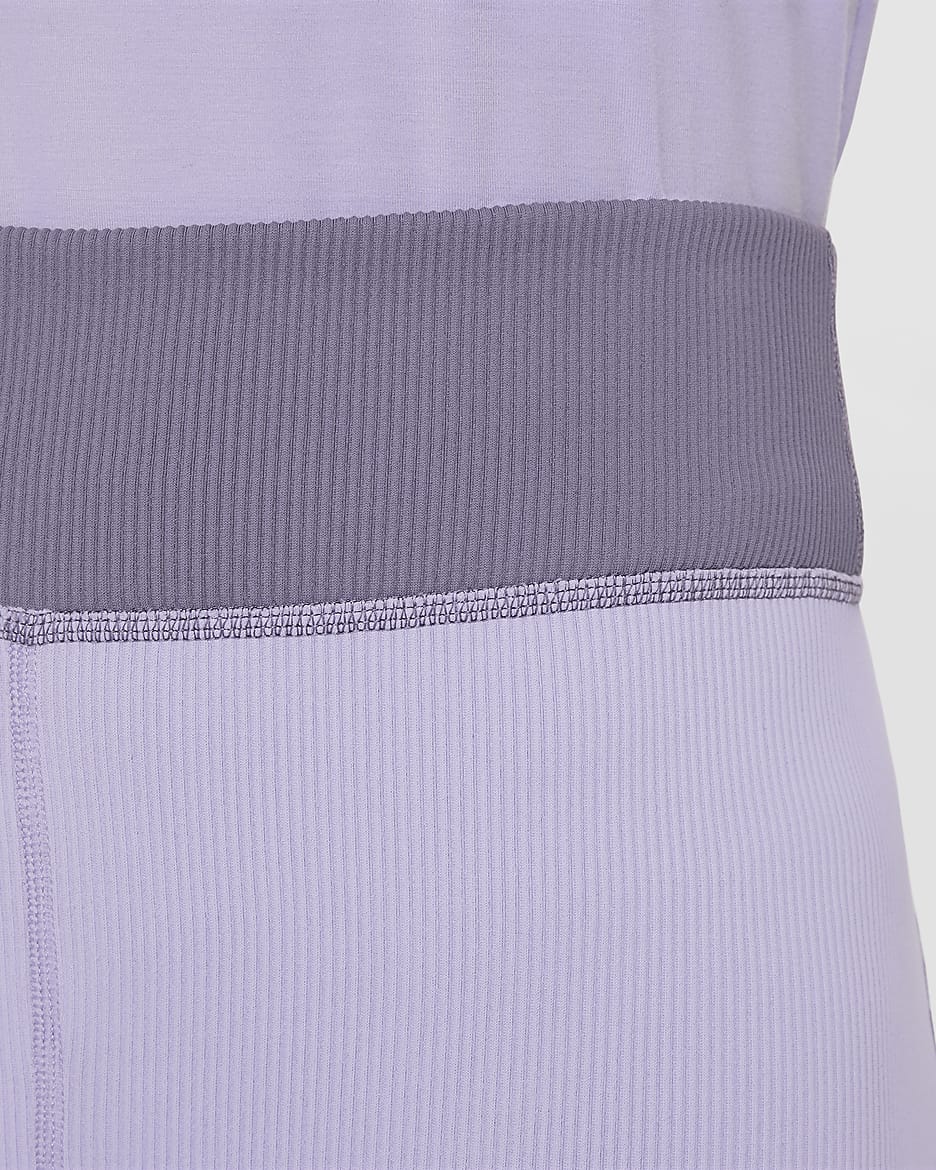 Nike One Dri-FIT sykkelshorts til jente - Hydrangeas/Daybreak