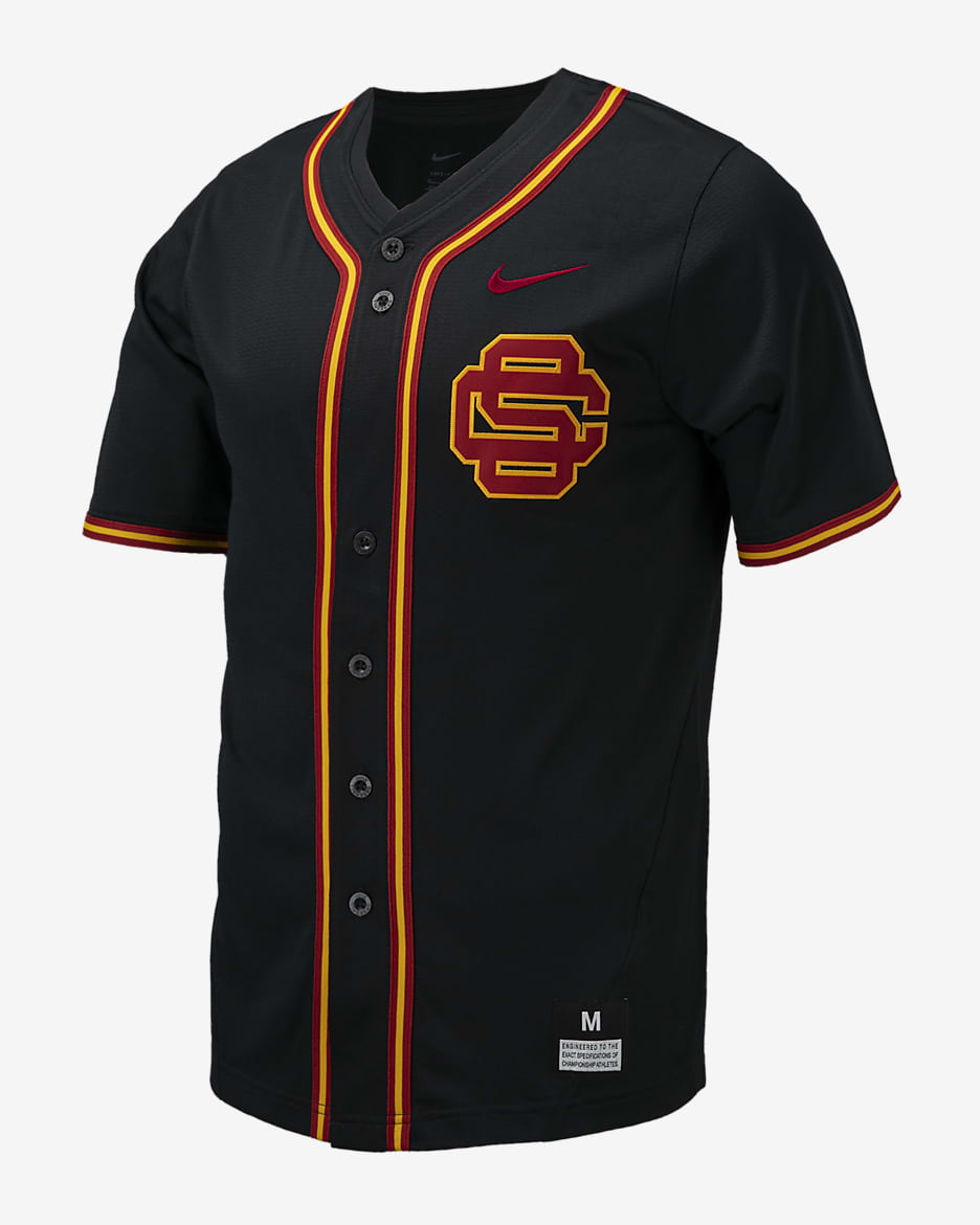 USC Men's Nike College Replica Baseball Jersey - Black