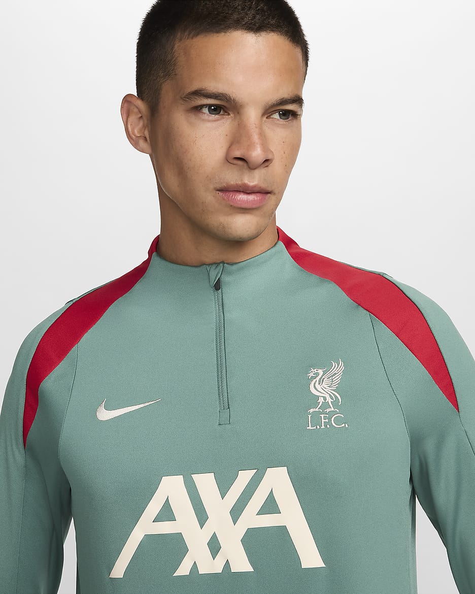 Liverpool FC Strike 男款 Nike Dri-FIT 足球訓練上衣 - Bicoastal/Bicoastal/Gym Red/Light Orewood Brown