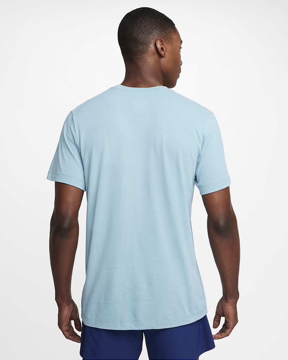 Męski T-shirt do tenisa NikeCourt Dri-FIT Rafa - Denim Turquoise