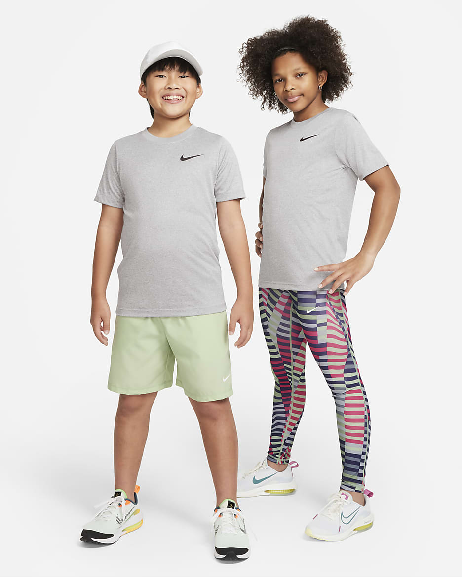 Nike Dri-FIT Legend Older Kids' Training T-Shirt - Tumbled Grey/Flat Silver/Heather