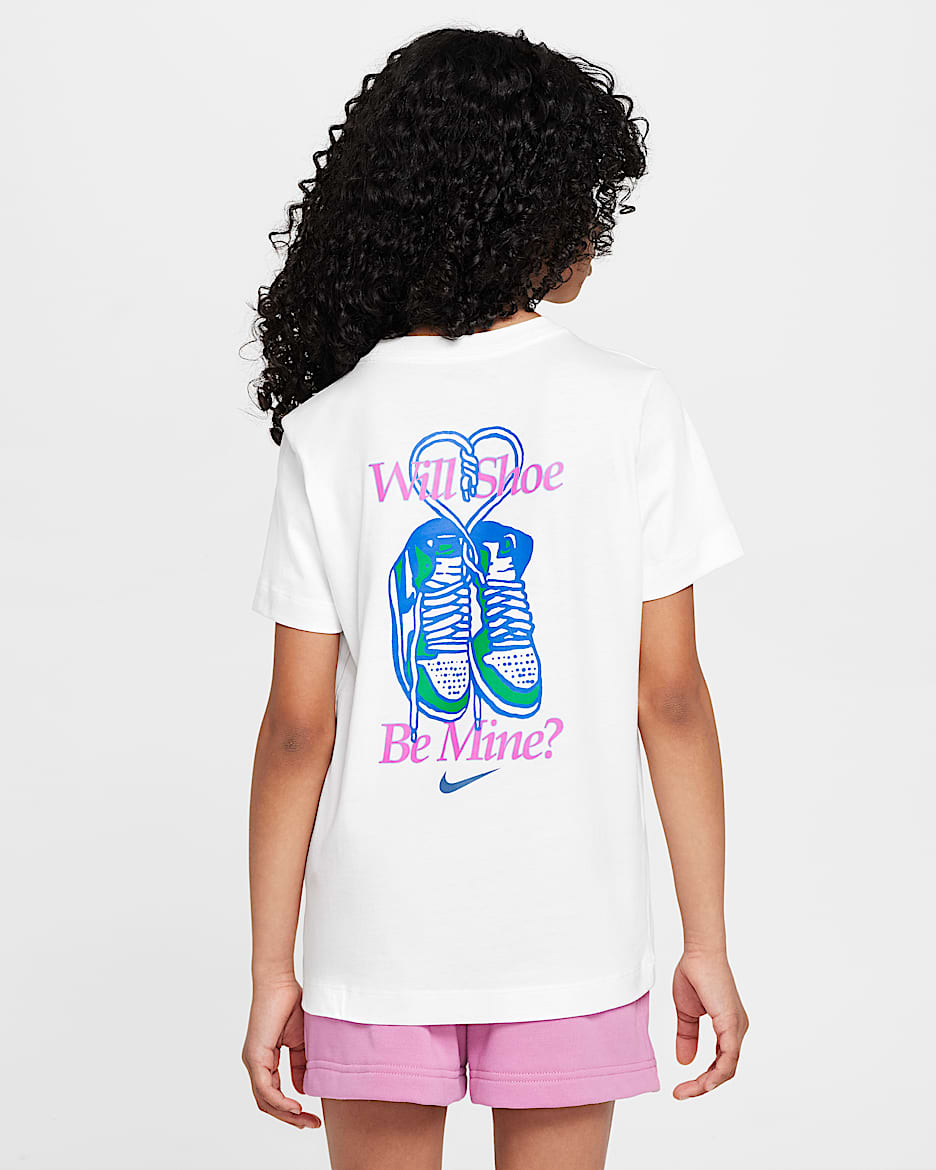 Playera para niños talla grande Nike Sportswear - Blanco