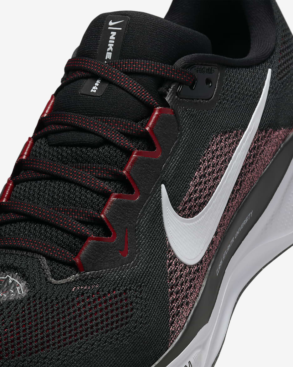 Tenis de correr en pavimento universitarios Nike para hombre Clark Atlanta Pegasus 41 - Negro/Blanco/Escarlata team/Blanco