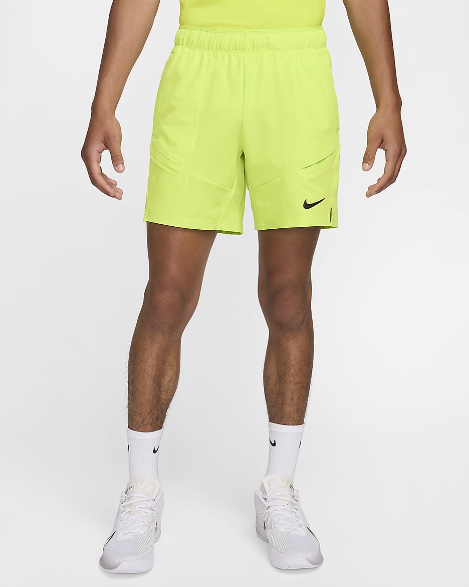 NikeCourt Advantage Men's Dri-FIT 7" Tennis Shorts - Cyber/Cyber/Black