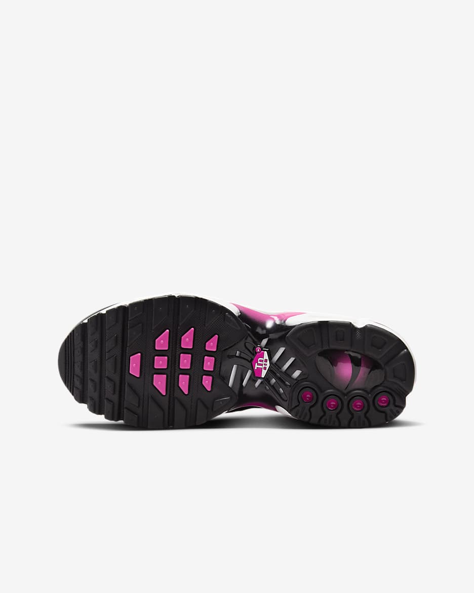 Buty dla dużych dzieci Nike Air Max Plus - Czerń/Biel/Laser Fuchsia