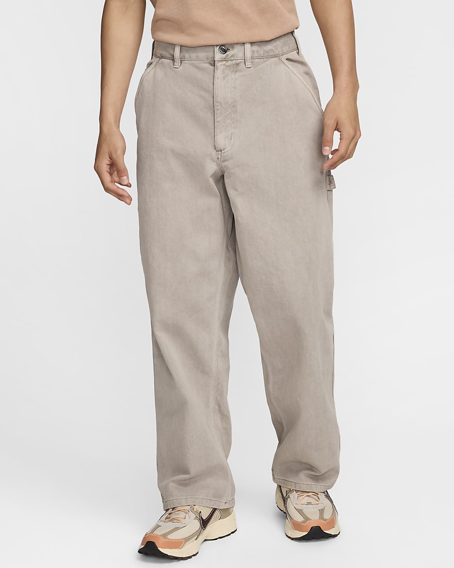 Nike Life Men's Carpenter Trousers - Light Iron Ore/Light Iron Ore