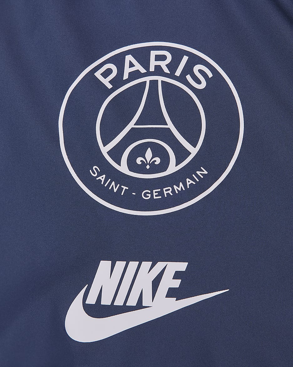 Paris Saint-Germain Essential Repel Women's Nike Soccer Woven Hooded Jacket - Midnight Navy/White