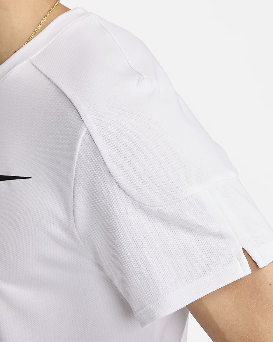 Maglia da tennis Dri-FIT NikeCourt Slam – Uomo - Bianco/Nero