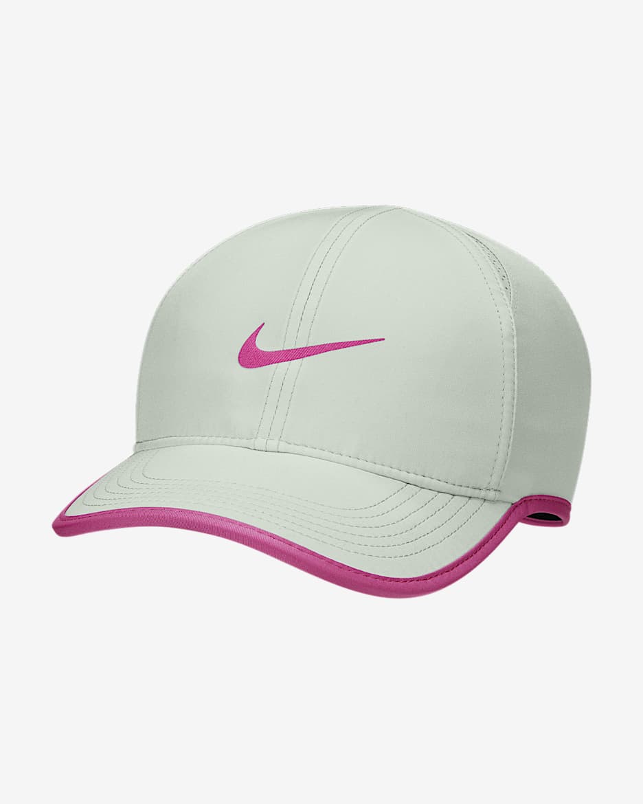 Nike AeroBill Featherlight Kids' Adjustable Hat - Light Silver/Active Fuchsia/Active Fuchsia