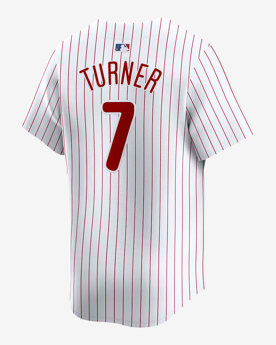 Jersey Nike Dri-FIT ADV de la MLB Limited para hombre Trea Turner Philadelphia Phillies - Blanco