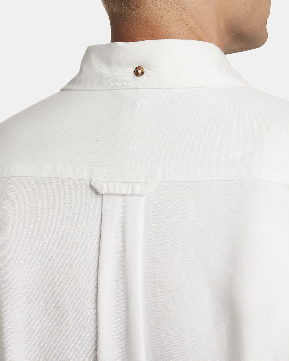 Nike Life Men's Long-Sleeve Oxford Button-Down Shirt - Summit White/Summit White/Summit White