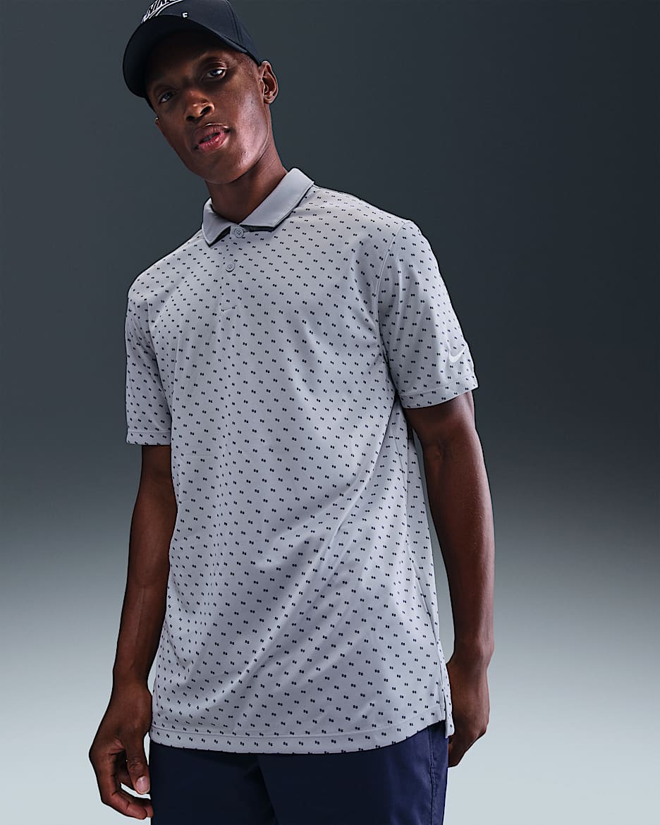 Polo Nike Victory Dri-FIT para hombre - Gris lobo/Blanco