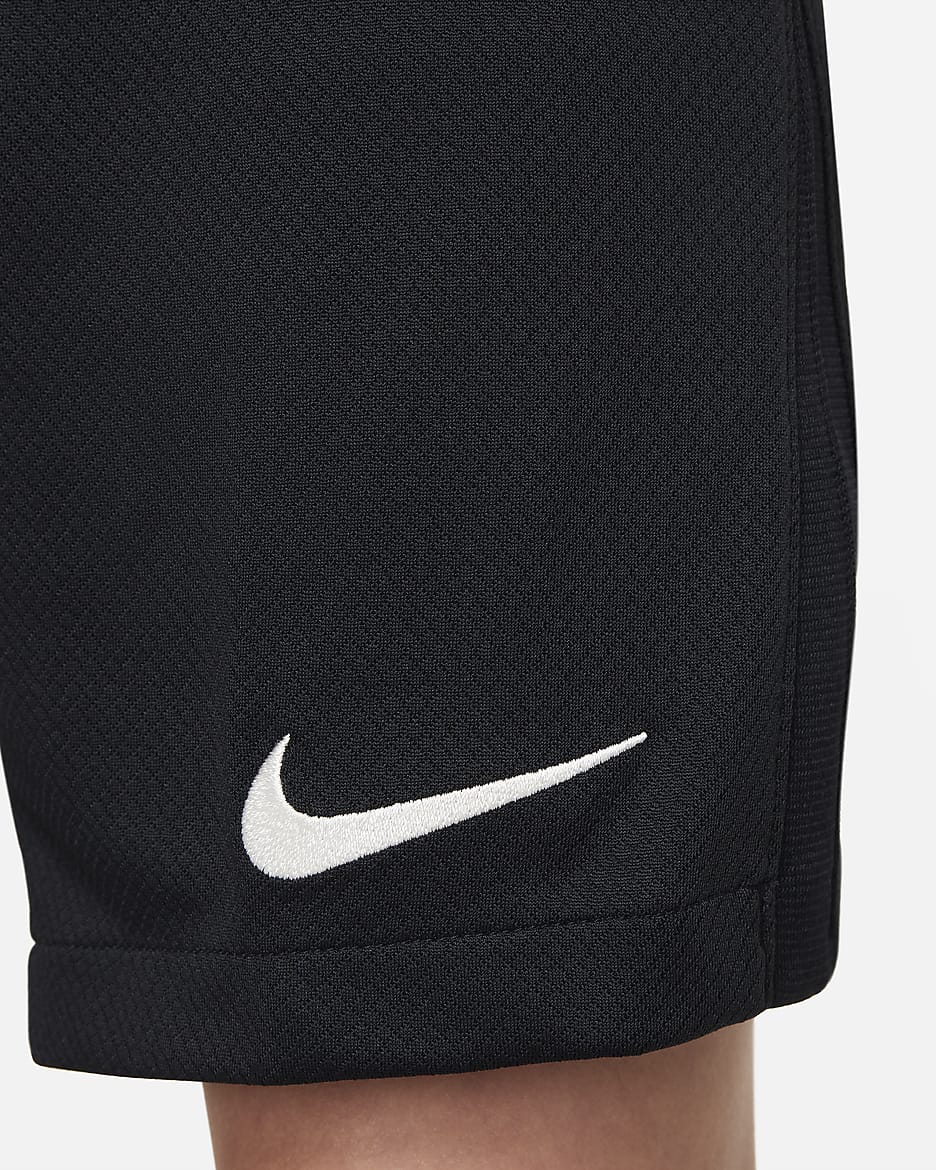 Portugal 2024 Stadium Uit Nike replica voetbalshorts met Dri-FIT voor kids - Pitch Blue/Sail