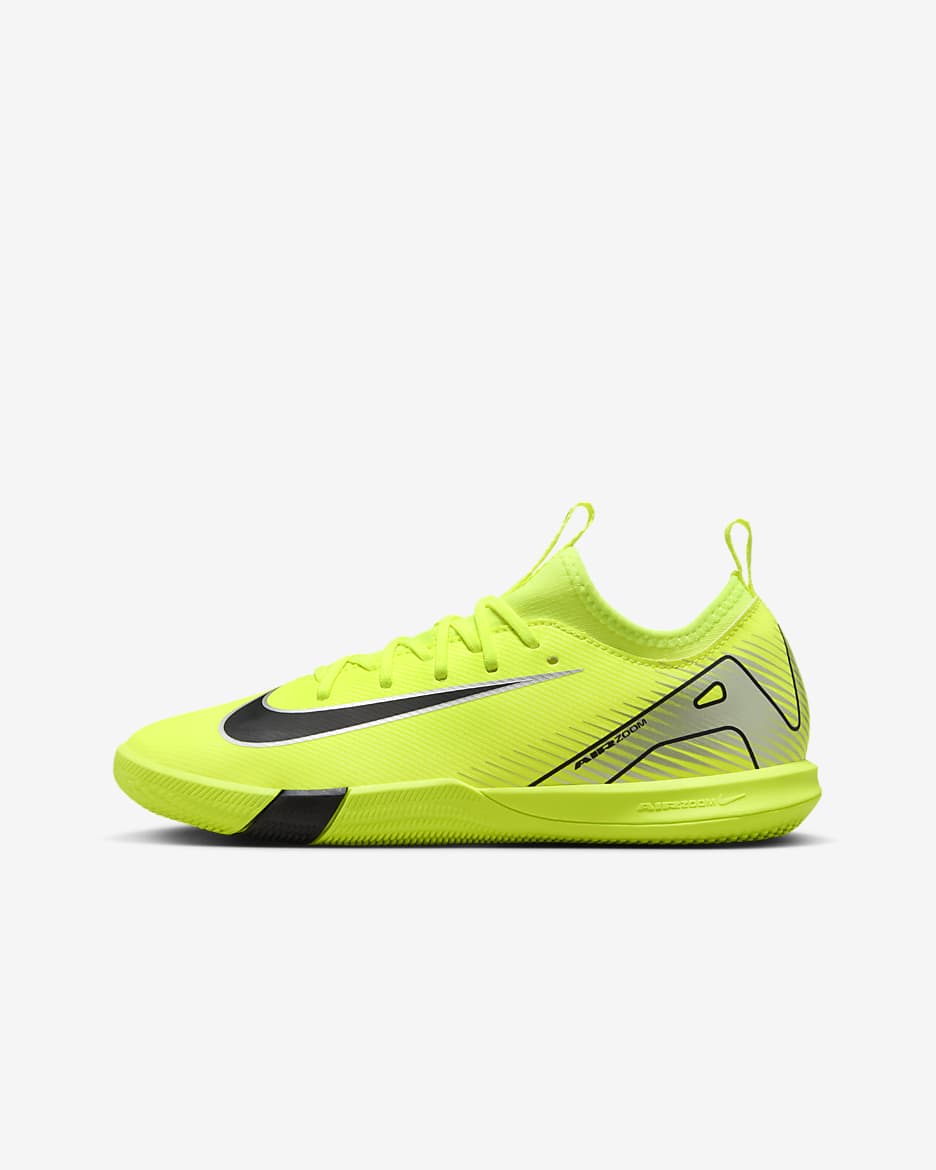 Nike Jr. Mercurial Vapor 16 Academy IC alacsony szárú futballcipő gyerekeknek/nagyobb gyerekeknek - Volt/Fekete