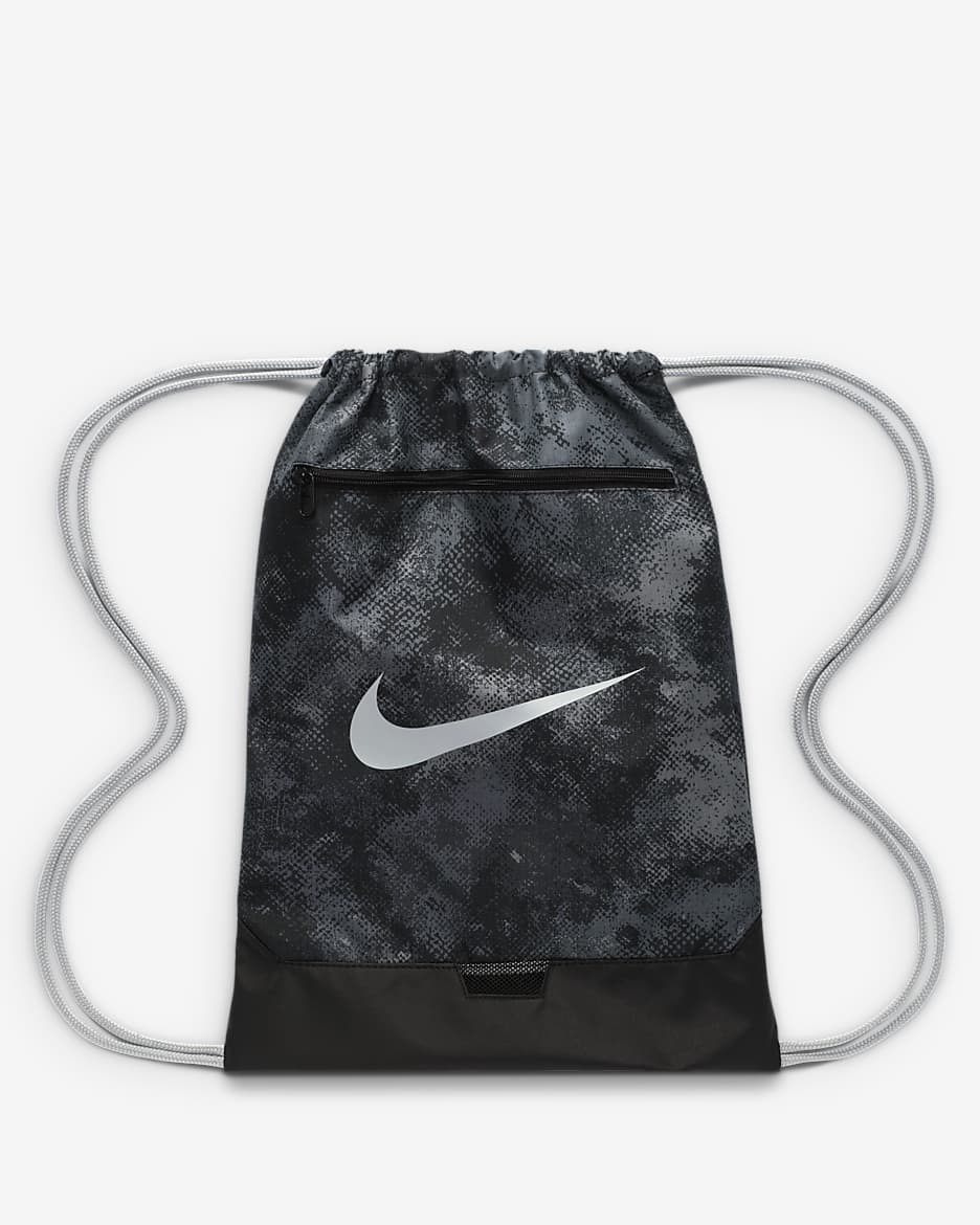 Nike Brasilia 9.5 Drawstring Bag (18L) - Iron Grey/Black/Light Smoke Grey