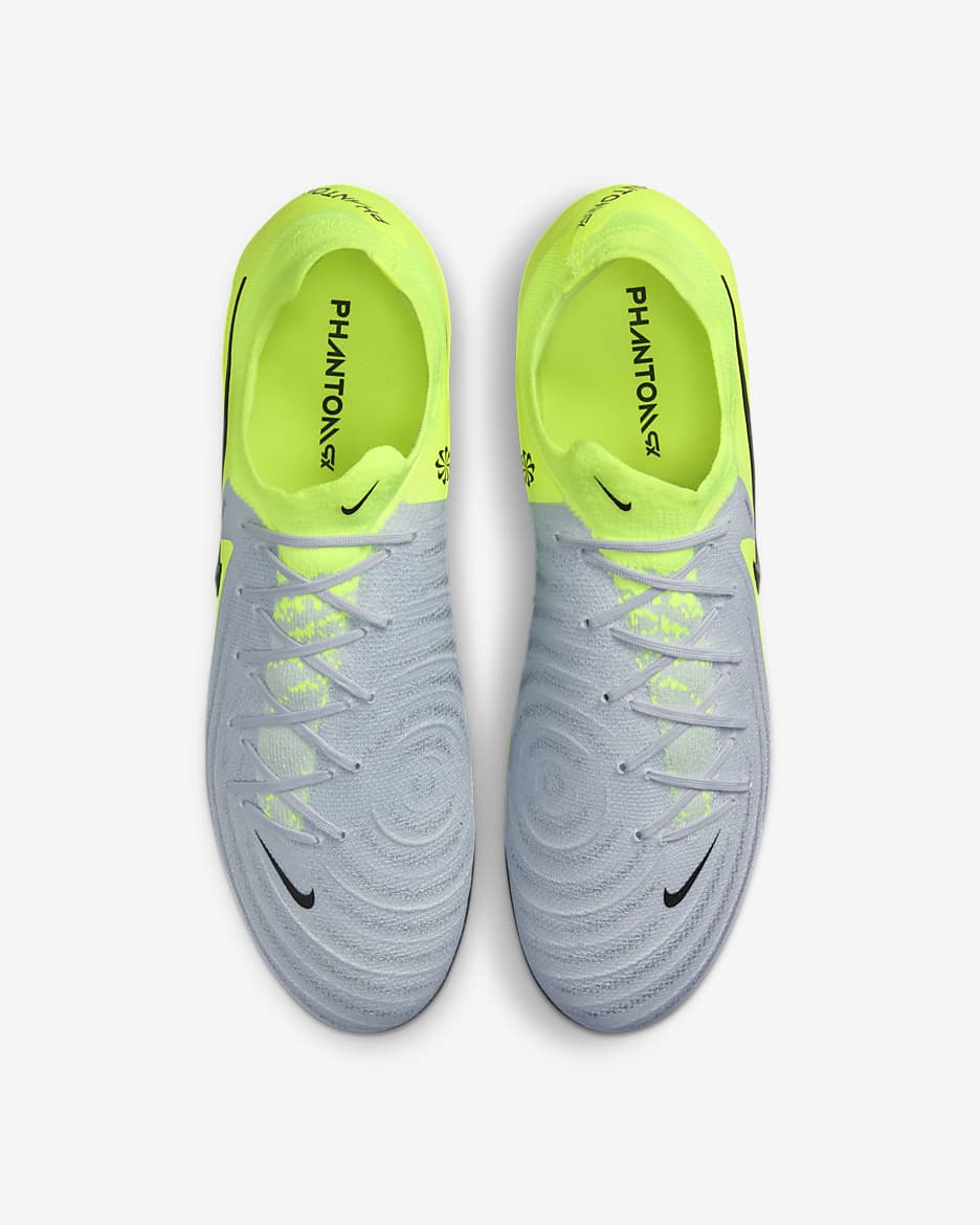 Nike Phantom GX 2 Pro FG Low-Top Football Boot - Metallic Silver/Volt/Black