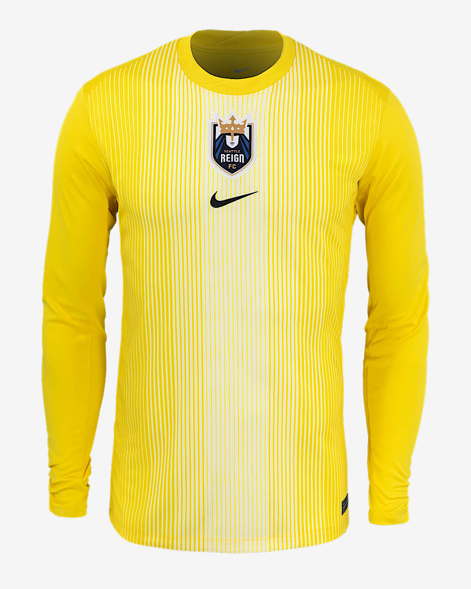 Jersey Nike de la NWSL Replica del Seattle Reign portero 2025 Stadium para hombre - Leche de coco/Relámpago