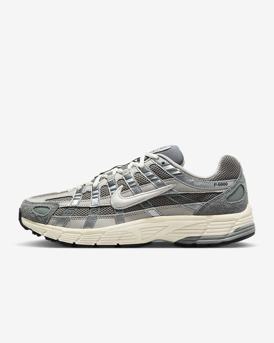 รองเท้า Nike P-6000 - Flat Pewter/Light Iron Ore/Metallic Silver/ขาว