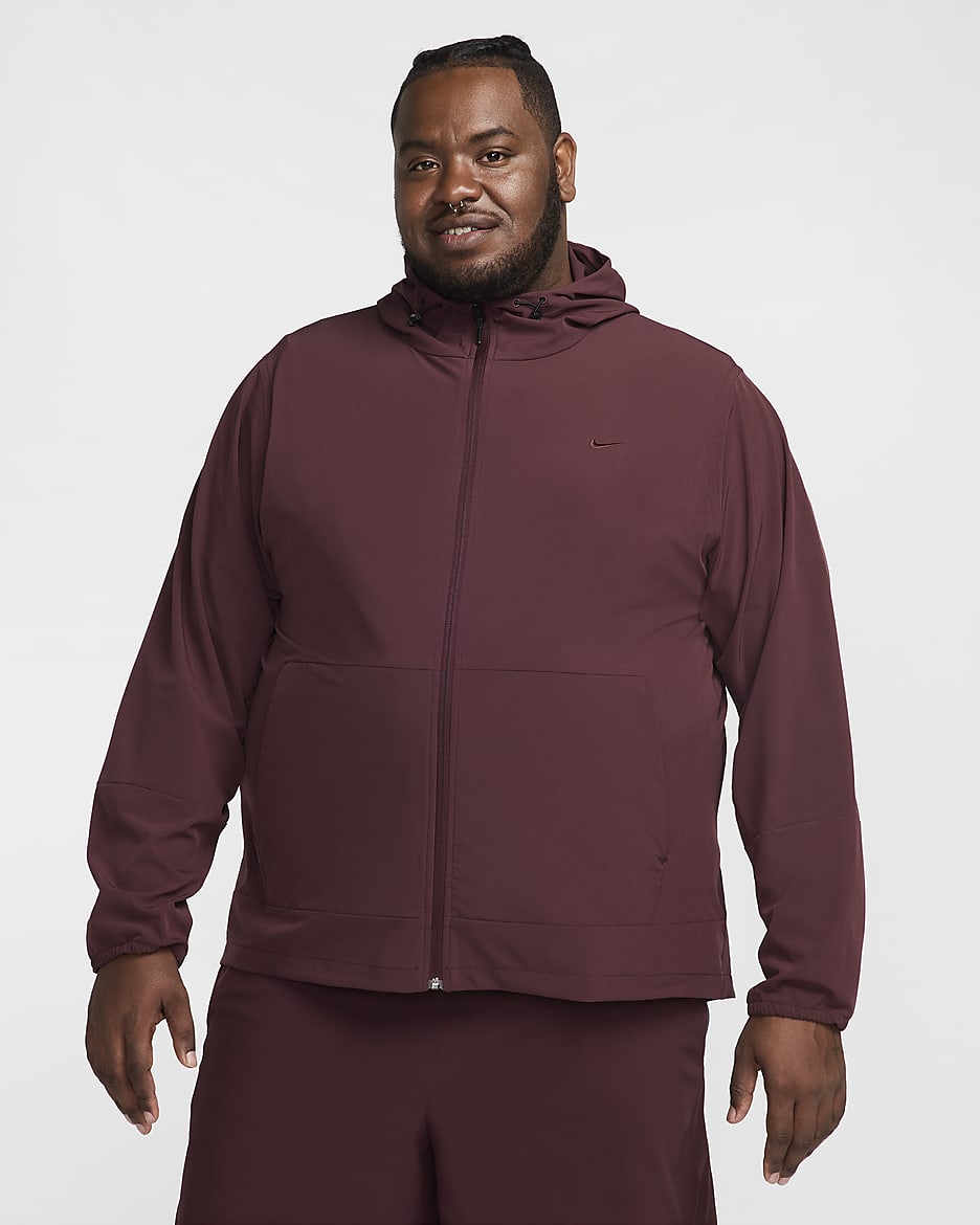 Nike Unlimited Men's Water-Repellent Hooded Versatile Jacket - Burgundy Crush/Black/Burgundy Crush