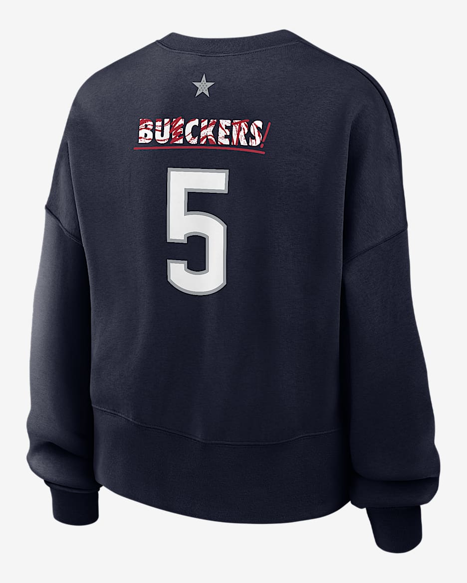 UConn Paige Bueckers Phoenix Fleece Women's Nike Crew-Neck Sweatshirt - College Navy