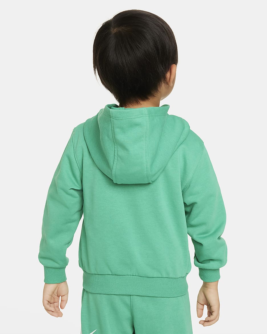 Sudadera con gorro sin cierre infantil Nike Sportswear Club French Terry - Verde estadio