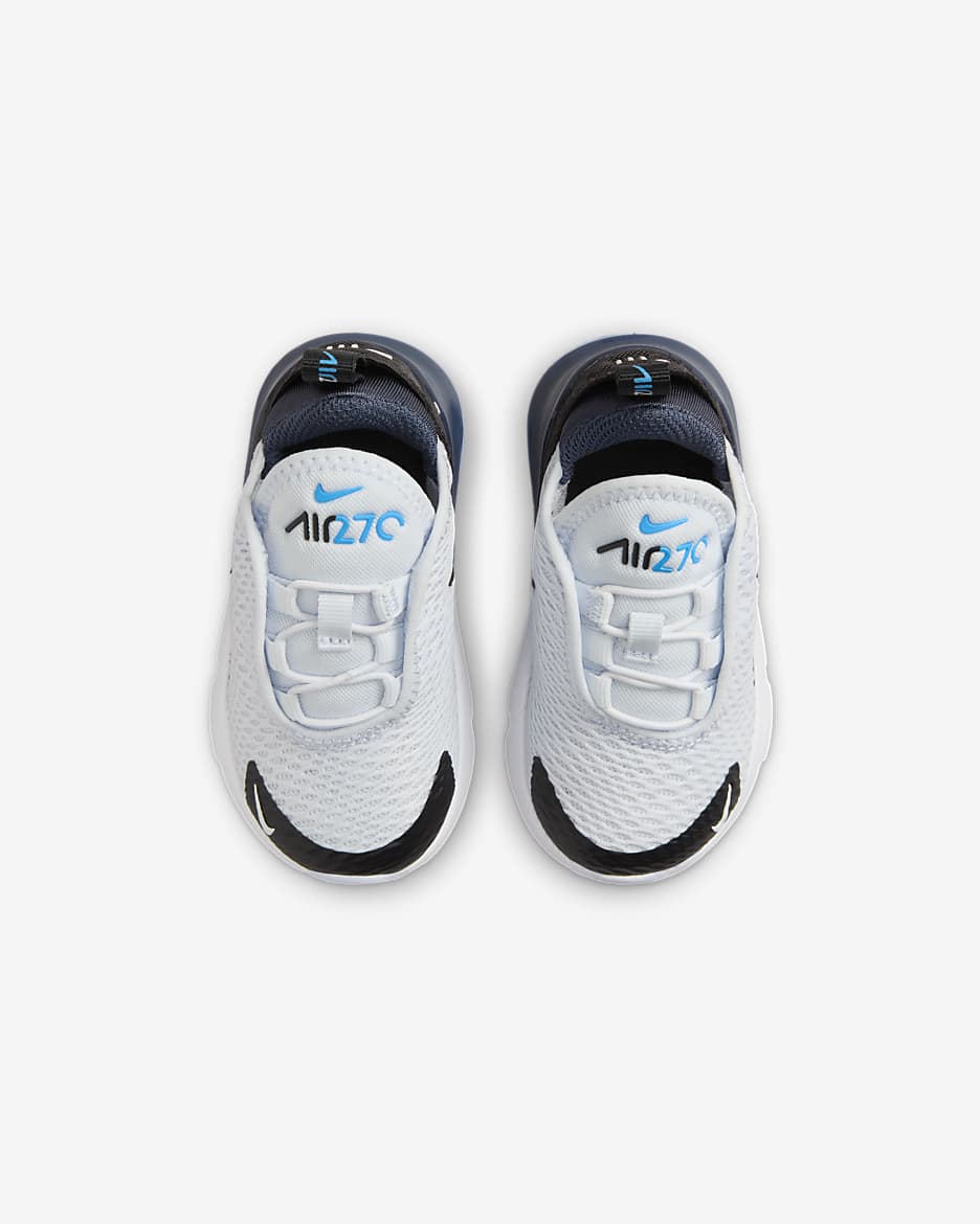 Nike Air Max 270 Schuh für Babys und Kleinkinder - Football Grey/Thunder Blue/Photo Blue/Schwarz