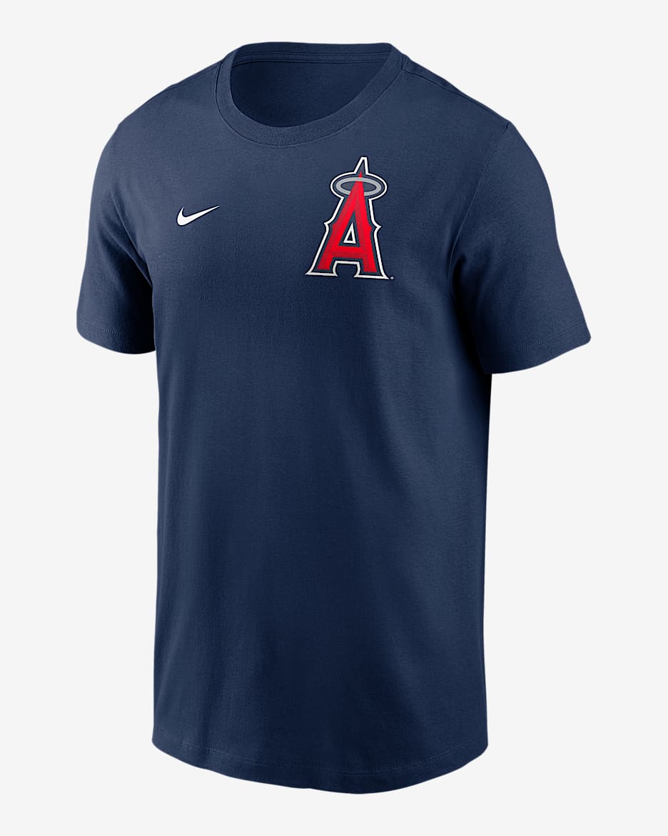 Playera Nike de la MLB para hombre Los Angeles Angels 2-Hit - Azul marino