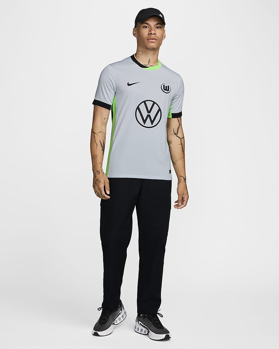 Tercera equipación Stadium VfL Wolfsburgo 2024/25 Camiseta de fútbol Replica Nike Dri-FIT - Hombre - Pure Platinum/Sub Lime/Negro/Negro